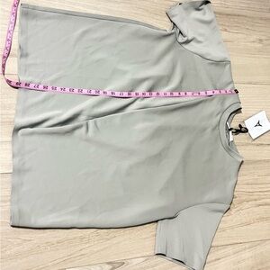 Maniere De Voir Sage Green Crew Neck Tee